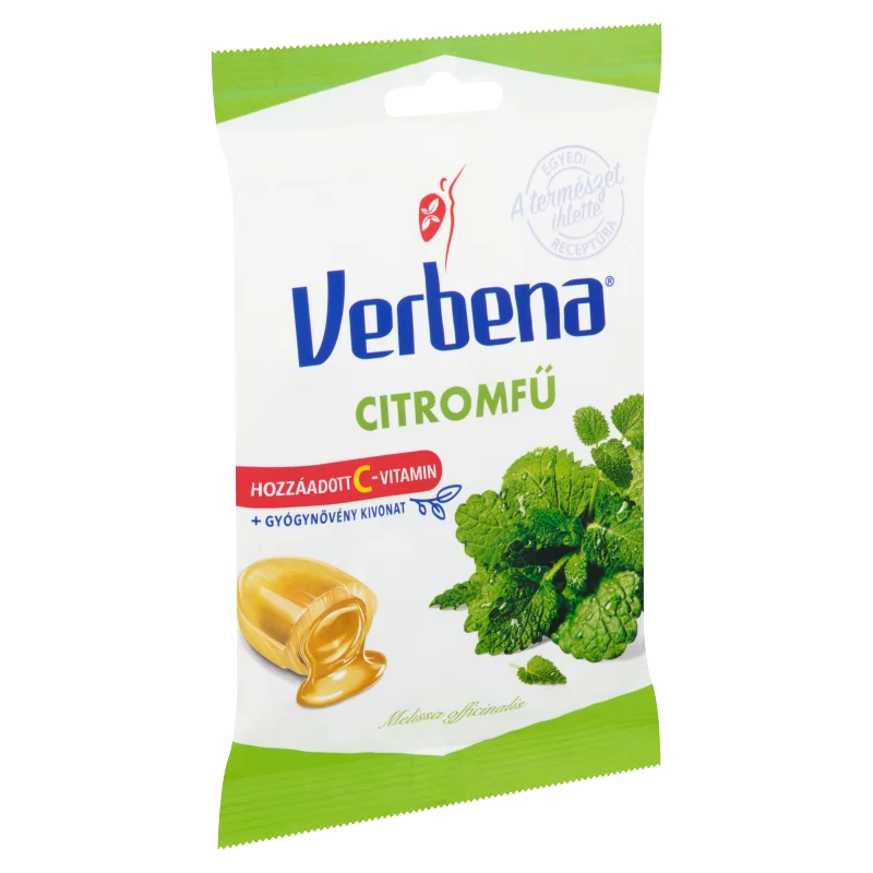 Verbena töltött keménycukorka citromfű kivonattal és C-vitaminnal 60 g