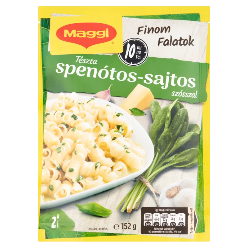 Maggi Finom Falatok tészta spenótos-sajtos szósszal 152 g