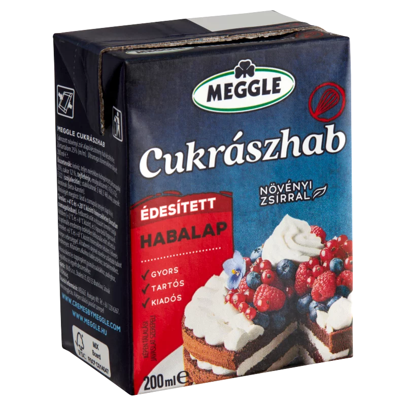 Meggle Cukrászhab UHT édesített habalap 200 ml