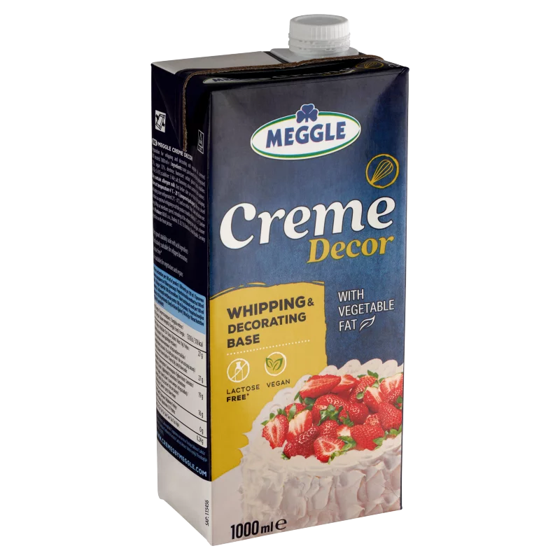 Meggle Creme Decor UHT cukrozott növényi zsír alapú készítmény hab készítéséhez 1000 ml