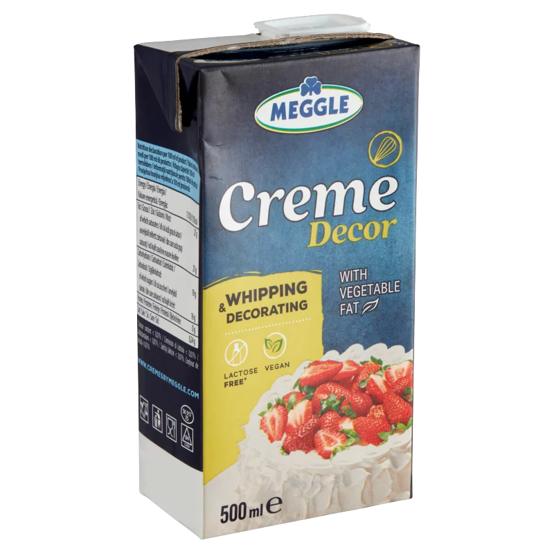 Meggle Creme Decor UHT cukrozott növényi zsír alapú készítmény hab készítéséhez 500 ml