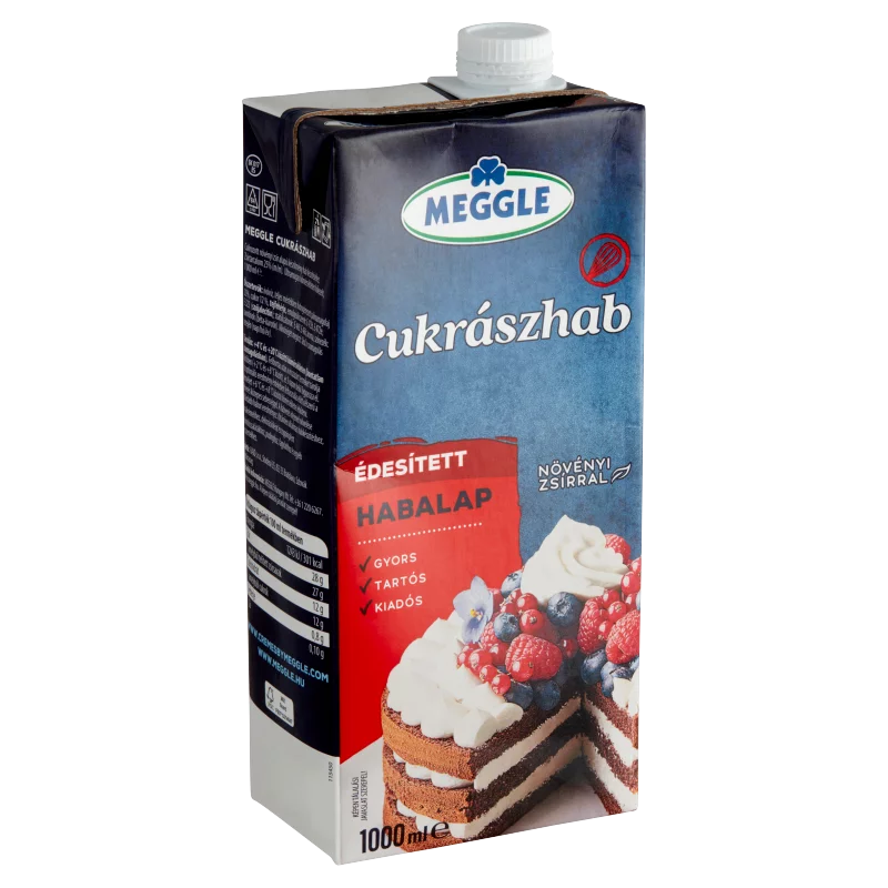 Meggle Cukrászhab édesített habalap 1000 ml