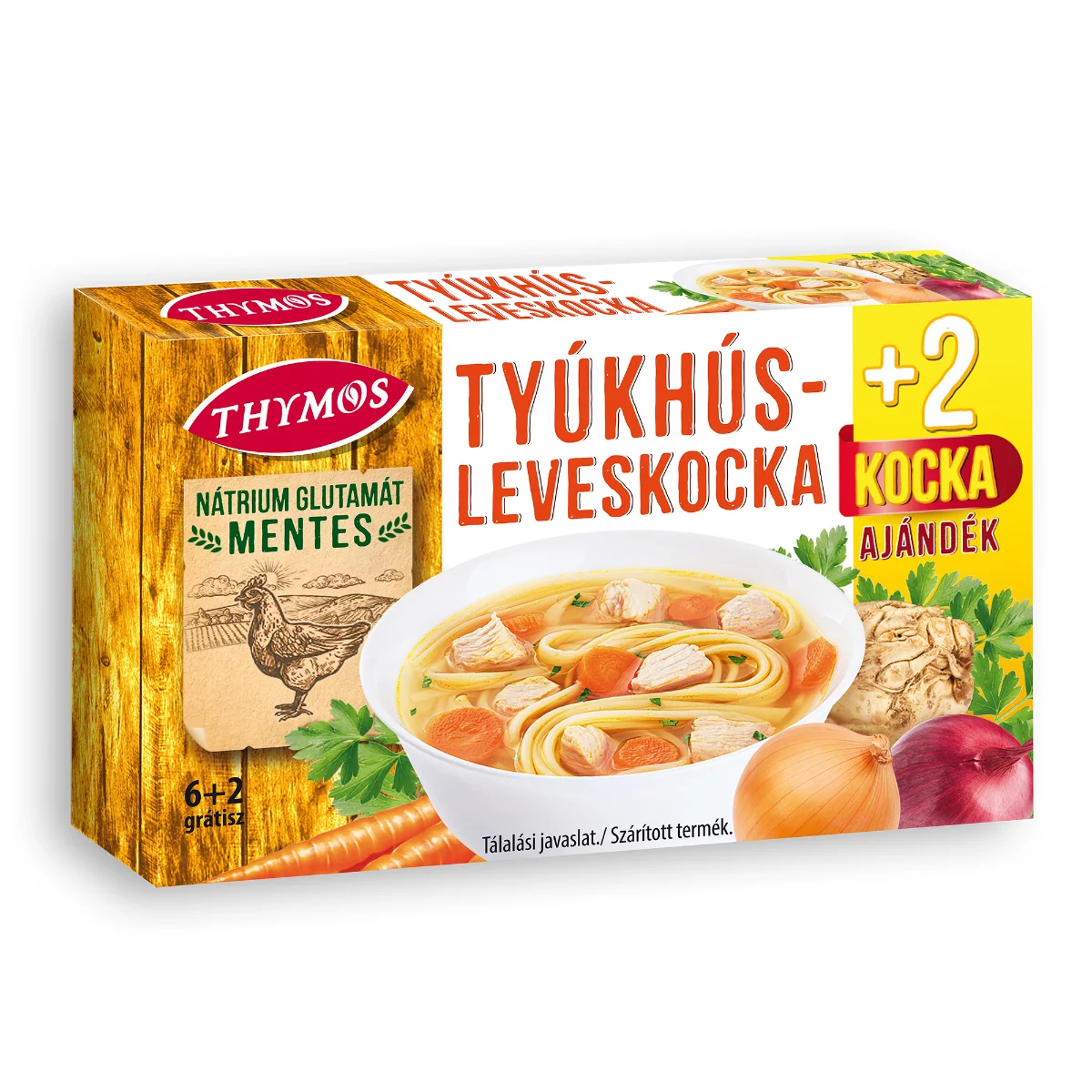 Thymos leveskocka 80g n.g.mentes 6+2 grátisz tyúkhúsleves