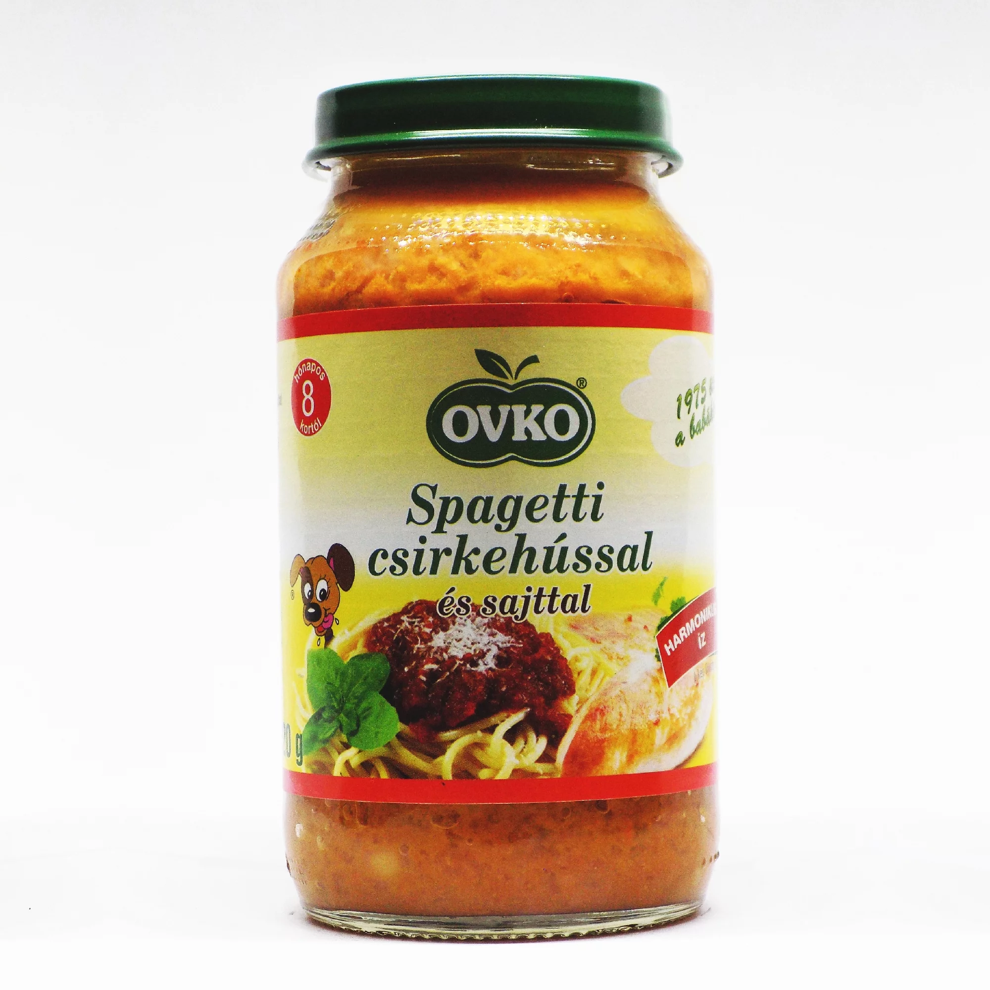 Ovko bébiétel 220g spagetti csirkehússal és sajttal 8hó+
