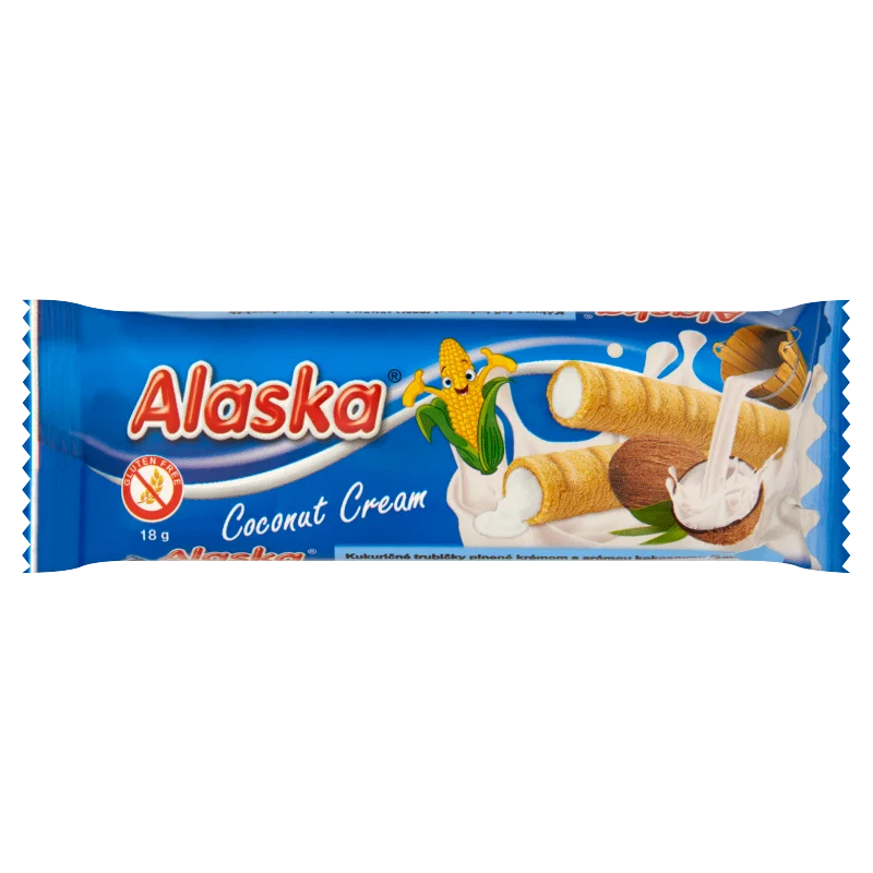 Alaska kókusz ízű krémmel töltött kukoricarudacskák 18 g