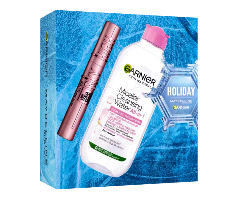Garnier + Maybelline ajándékcs. mvíz 400ml + szempillaspirál