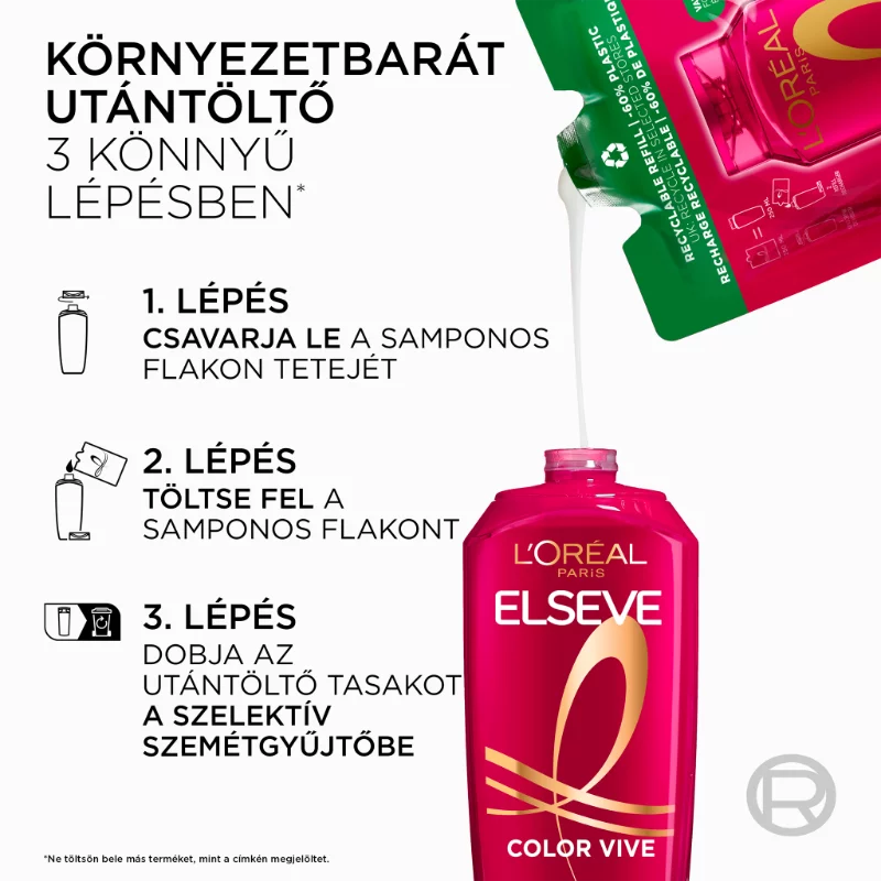 Elseve sampon 400ml + sampon (utántöltő) 250ml Color Vive Duopack