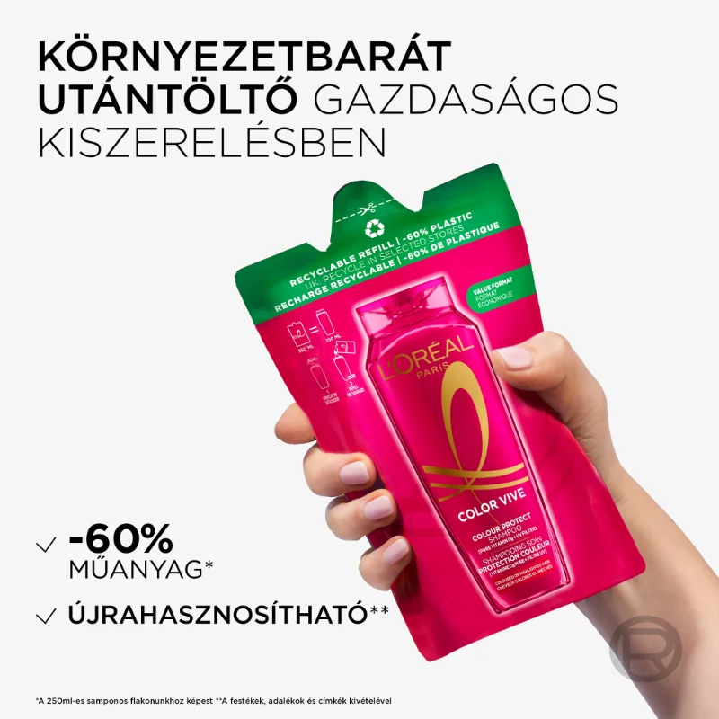 Elseve sampon 400ml + sampon (utántöltő) 250ml Color Vive Duopack