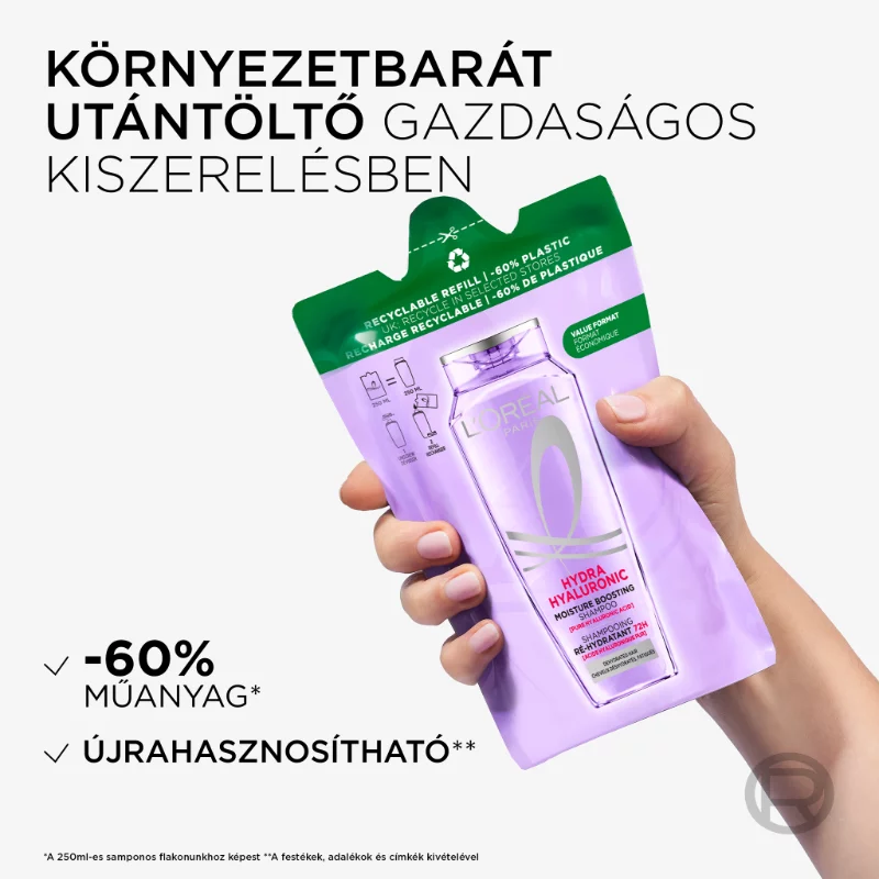 Elseve sampon 400ml + sampon (utántöltő) 250ml Hyaluron Plump Duopack