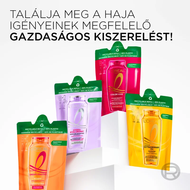 Elseve sampon 400ml + sampon (utántöltő) 250ml Hyaluron Plump Duopack