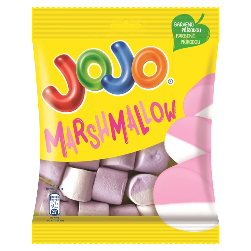 JOJO eper- és vaníliaízű habcukorka 80 g