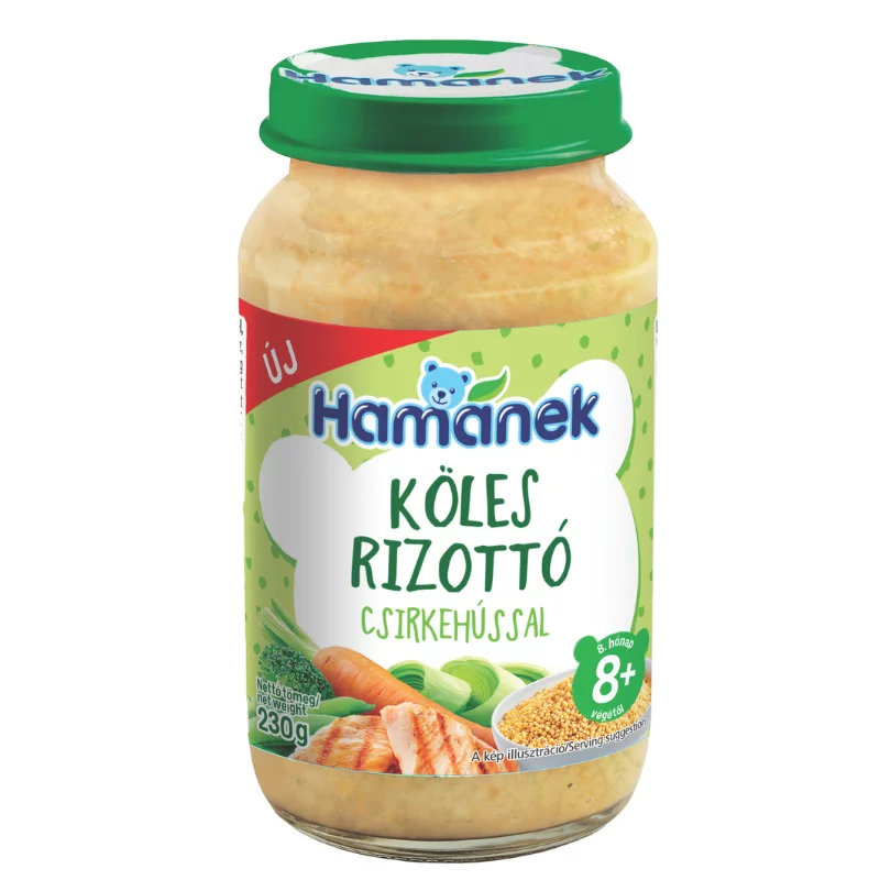 Hamánek bébiétel 230g köles rizottó csirkehússal menü 8hó+