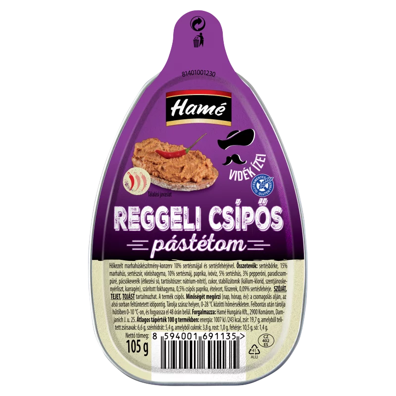 Hamé reggeli csípős pástétom 105 g