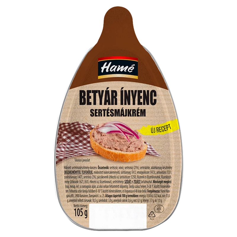 Hamé Betyár ínyenc sertésmájkrém 105 g