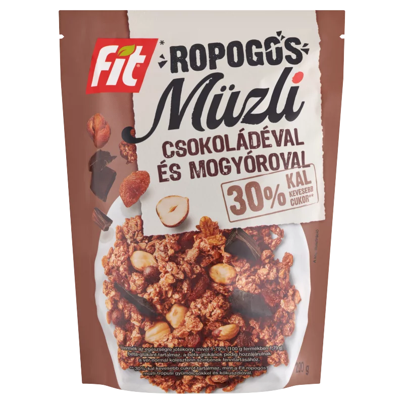 Fit ropogós müzli csokoládéval és mogyoróval 200 g