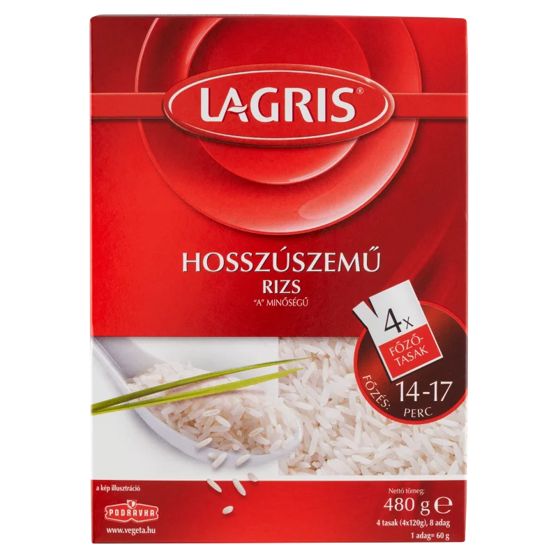 Lagris hosszúszemű rizs főzőtasakban 4 x 120 g (480 g)