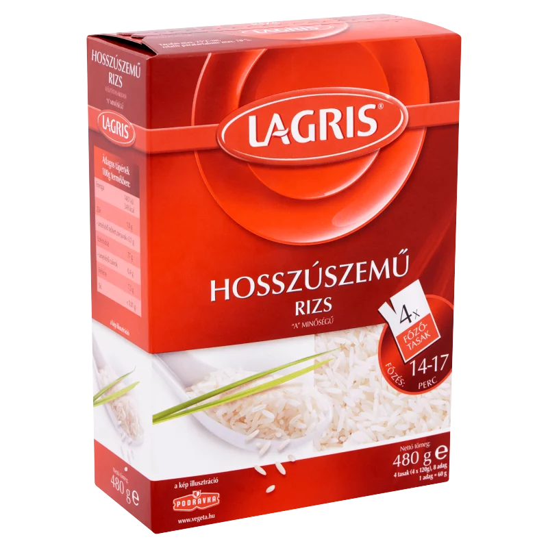 Lagris hosszúszemű rizs főzőtasakban 4 x 120 g