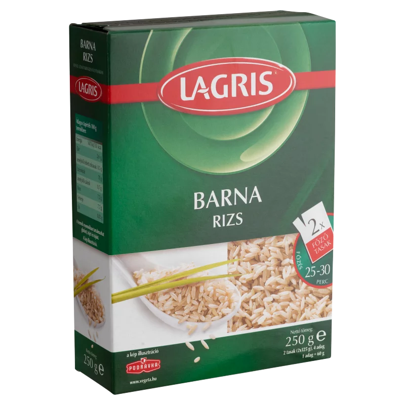 Lagris hosszú szemű barna rizs főzőtasakban 2 x 125 g (250 g)
