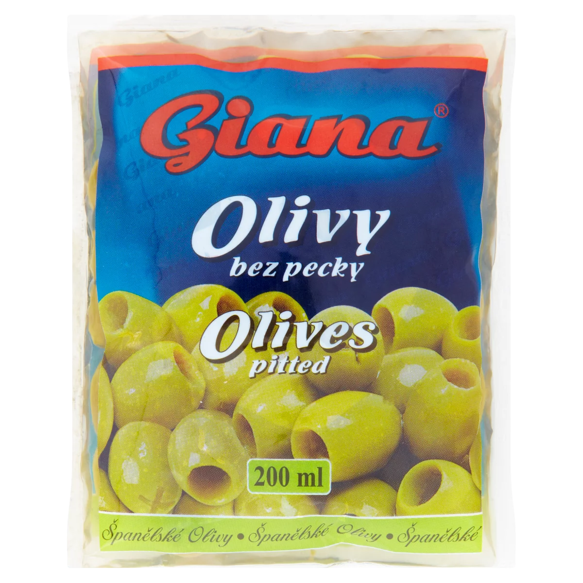 Giana spanyol zöld magozott olívabogyó sós lében 195 g