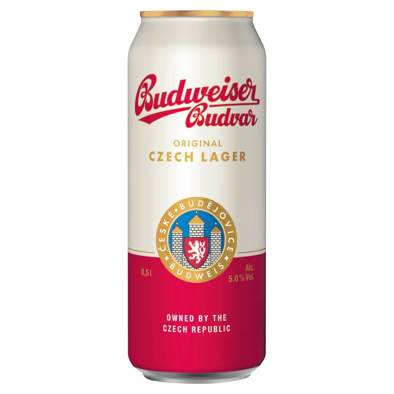 Budweiser Budvar Original cseh prémium világos sör 5% 0,5 l