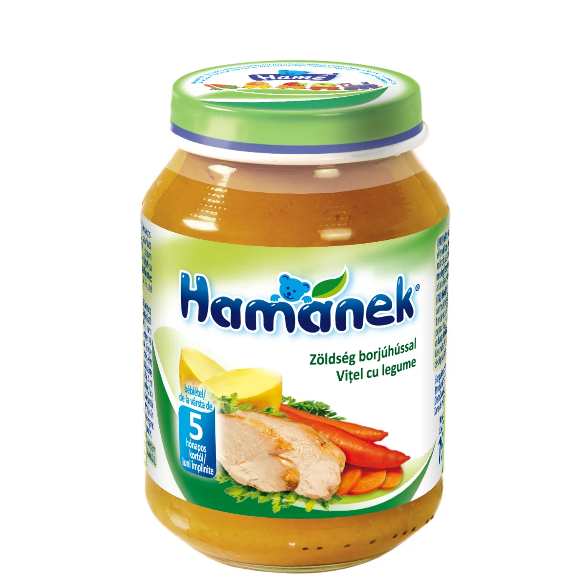 Hamánek bébiétel 190g zöldség borjúhússal 5hó+