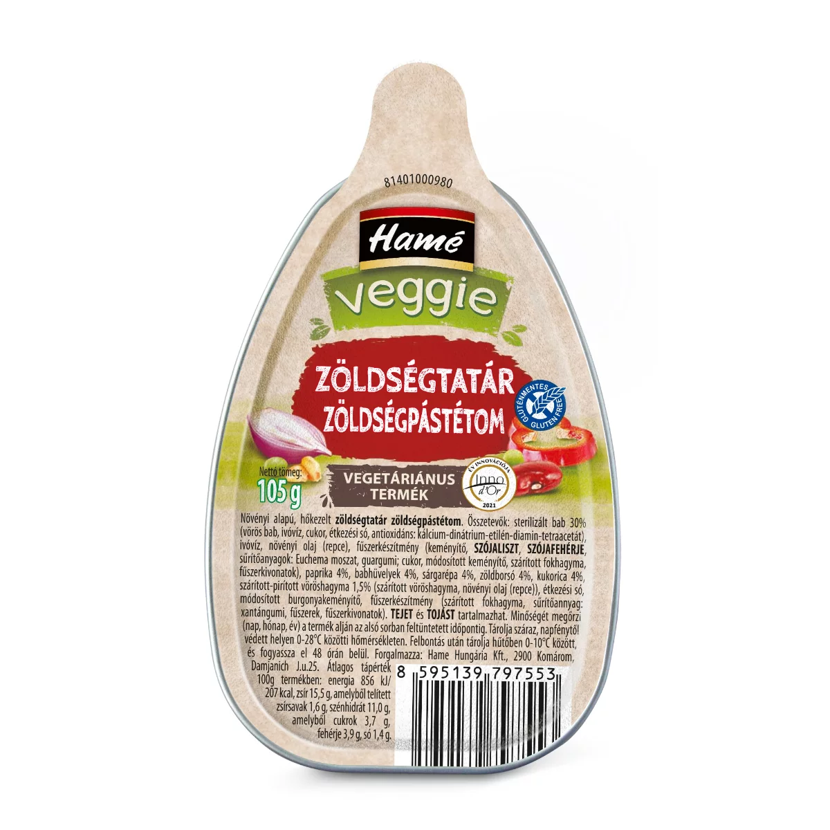 Hamé Veggie zöldségtatár zöldségpástétom 105 g