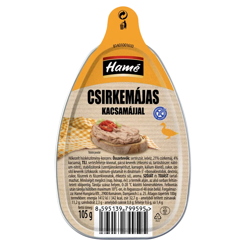 Hamé csirkemájas kacsamájjal 105 g