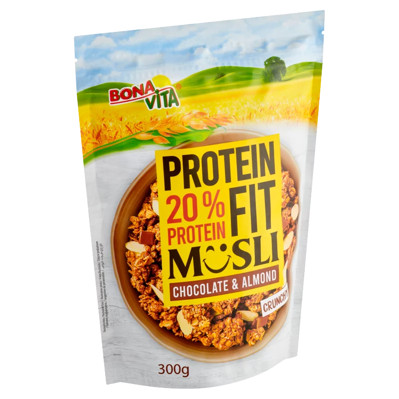 Bonavita Protein Fit ropogós proteines müzli, csokoládéval és mandulával 300 g