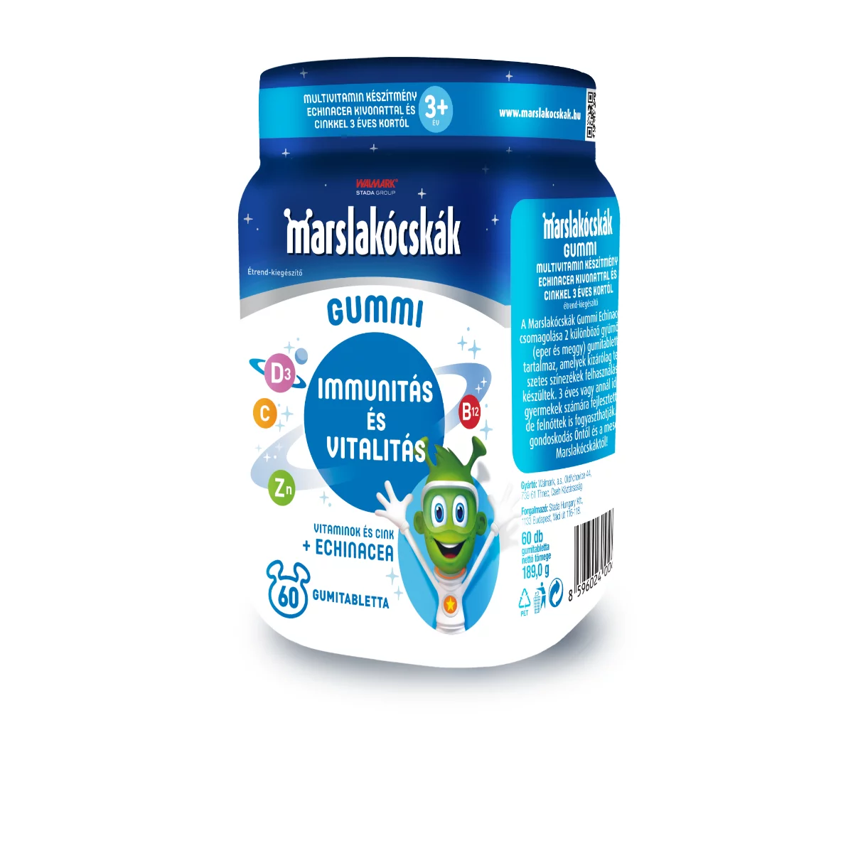 Marslakócskák Gumivitamin Echinaceával étrend-kiegészítő 60 db