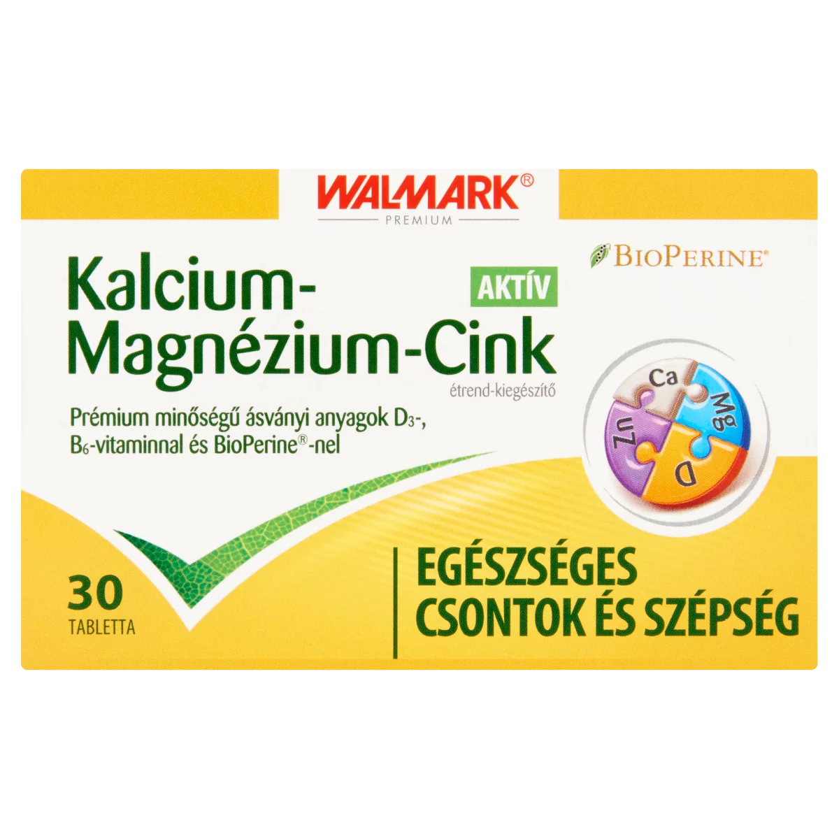 Walmark Kalcium-Magnézium-Cink Aktív étrend-kiegészítő tabletta 30 db
