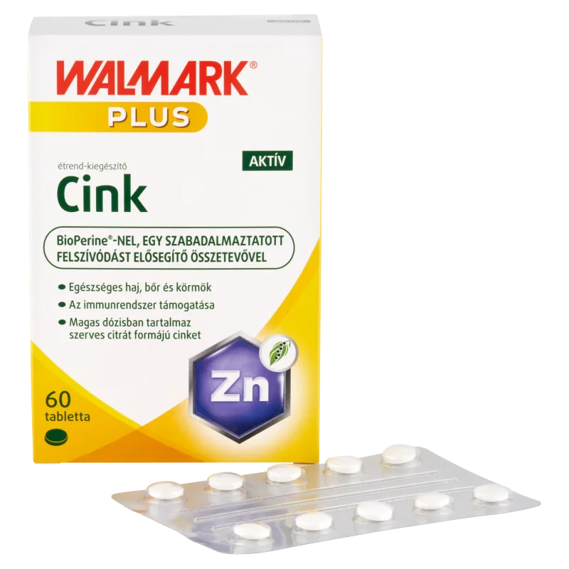 Walmark Plus Cink Aktív étrend-kiegészítő tabletta 60 db