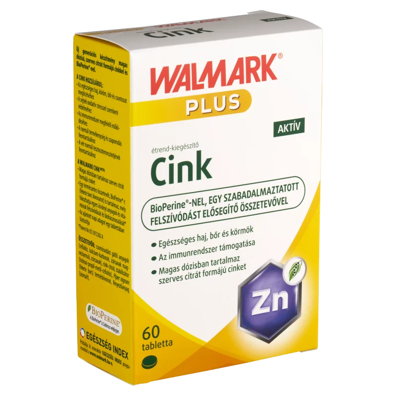 Walmark Plus Cink Aktív étrend-kiegészítő tabletta 60 db