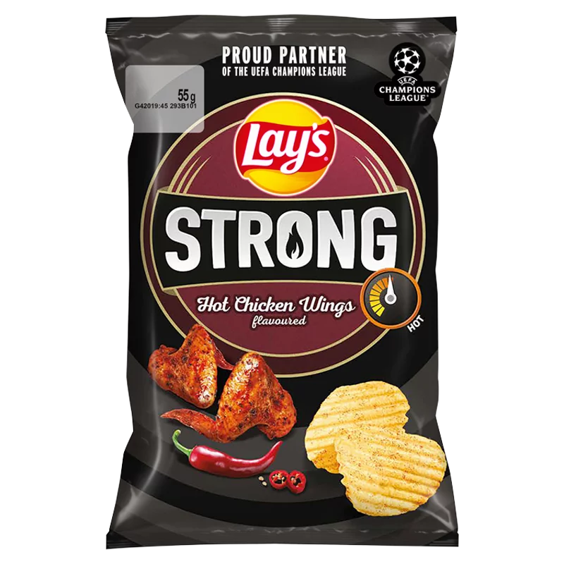 Lay's Strong burgonyachips csípős húsos jellegű ízesítéssel 55 g