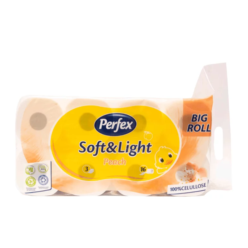 Perfex wc papír 16 tekercses 3 rétegű Soft&Light Barack 2000 lap