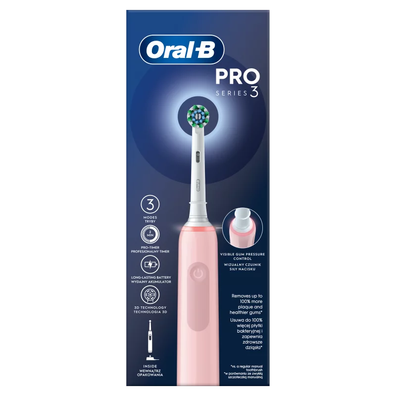 Oral-B Pro Series 3 Rózsaszín Elektromos Fogkefe