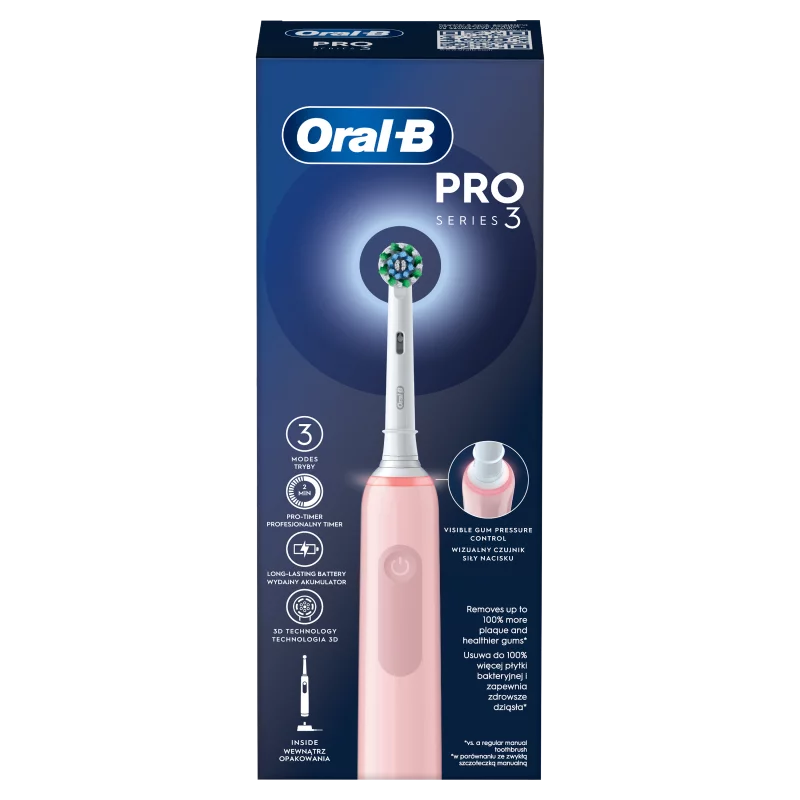 Oral-B Pro Series 3 Rózsaszín Elektromos Fogkefe