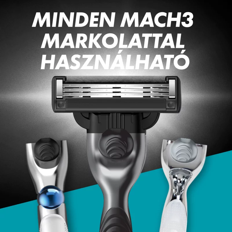 Gillette Mach3 Charcoal Borotvabetétek Férfiaknak, , 5 db Borotvabetét