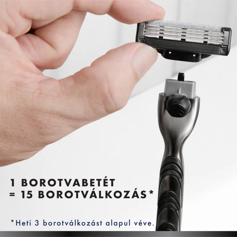 Gillette Mach3 Charcoal Férfi Borotvabetétek, 5 3 Pengés Borotvabetétek