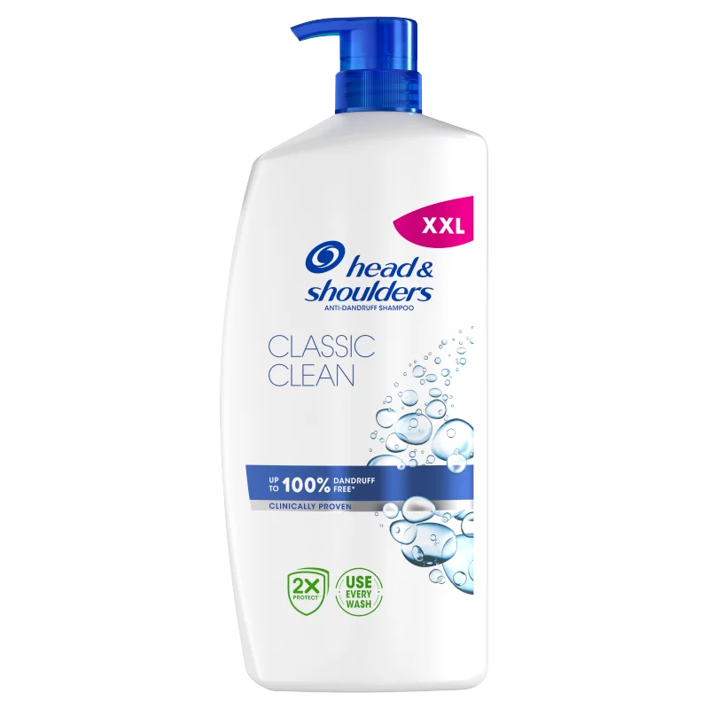 Head & Shoulders Classic Clean korpásodás elleni sampon 800ml pumpás, napi használatra
