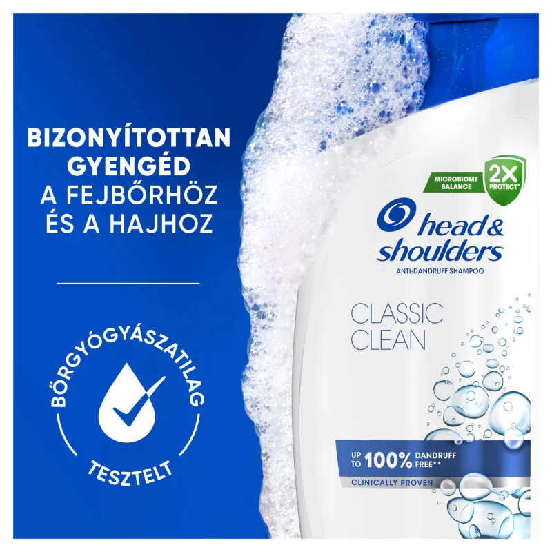 Head & Shoulders Classic Clean korpásodás elleni sampon 800ml pumpás, napi használatra