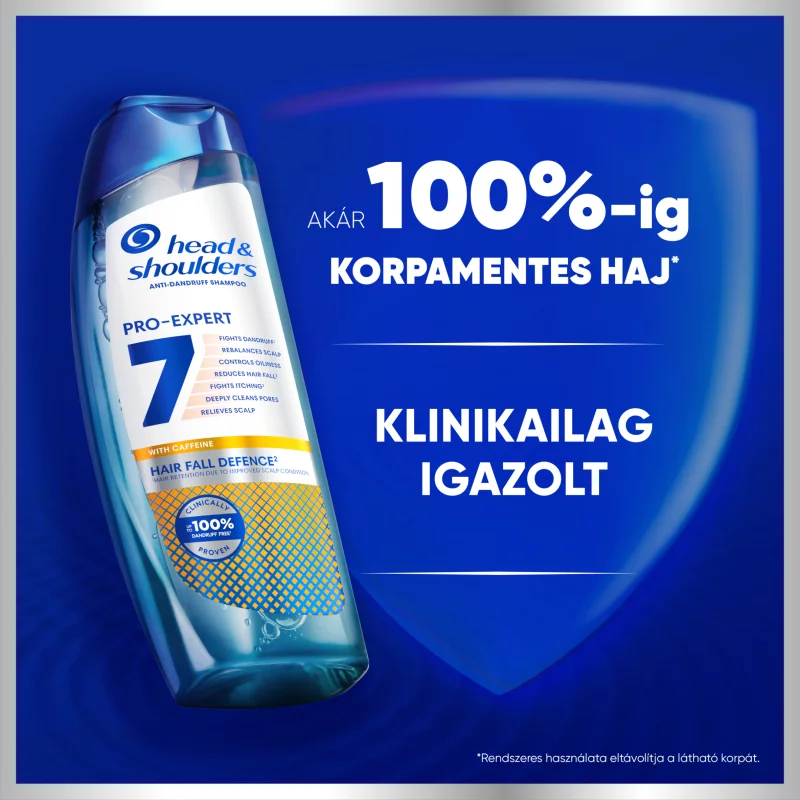 Head & Shoulders Pro-Expert 7 korpásodás és hajhullás elleni sampon koffeinnel 250ml