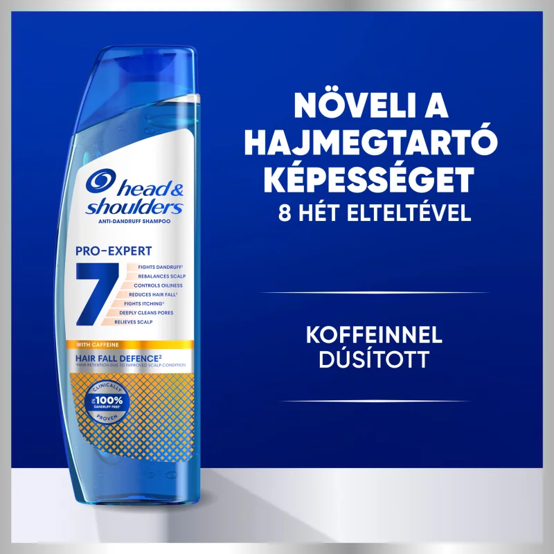 Head & Shoulders Pro-Expert 7 korpásodás és hajhullás elleni sampon koffeinnel 250ml