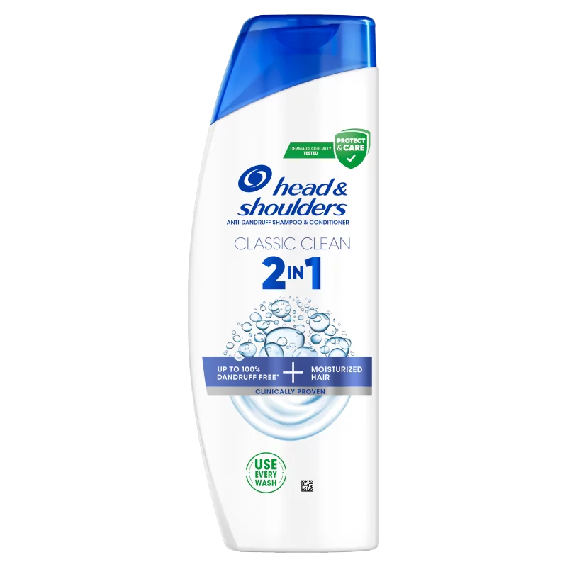 Head & Shoulders Classic Clean 2az1-ben korpásodás elleni sampon 330ml. Friss tiszta Illat