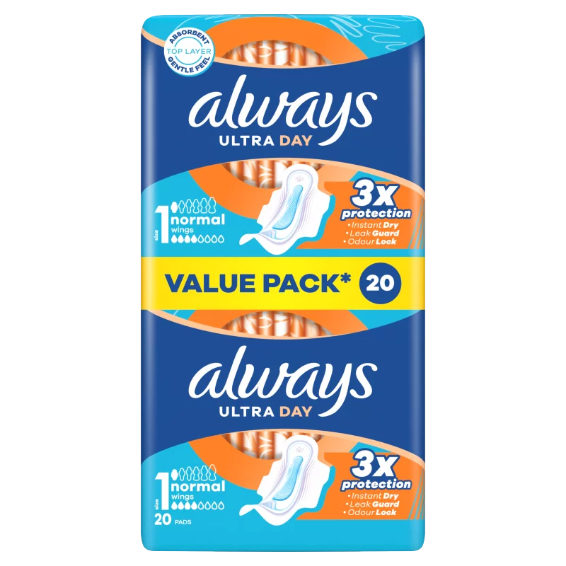 Always Ultra Day Normal Egészségügyi Betét (1-es Méret) Szárnyas Betét x 20]