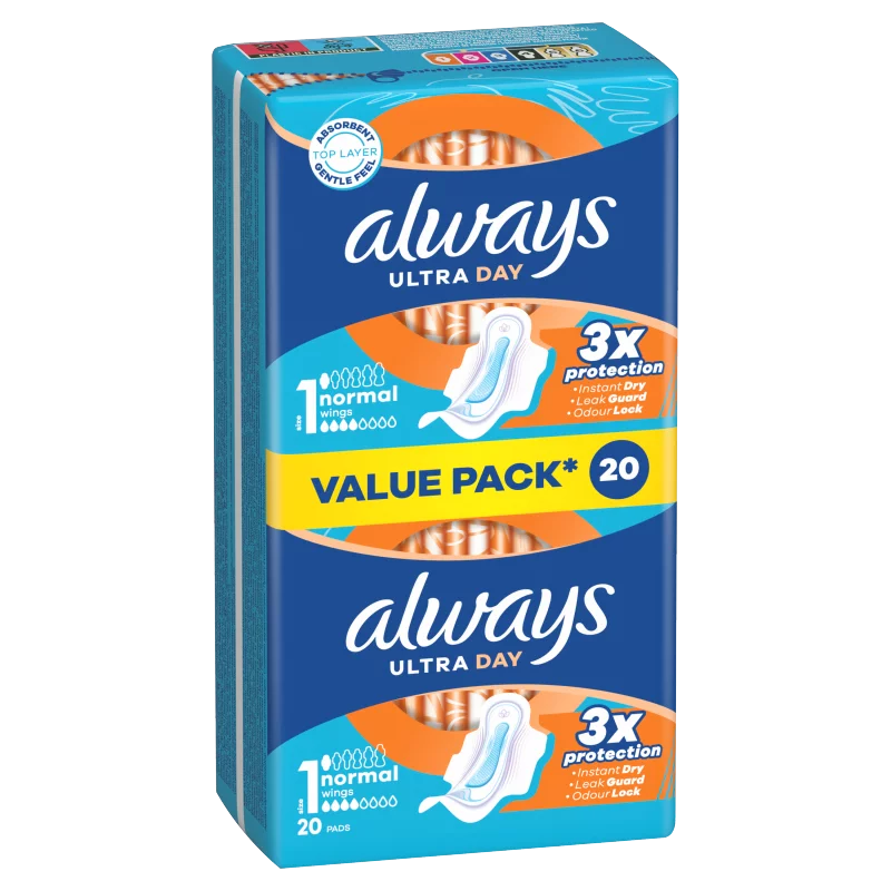 Always Ultra Day Normal Egészségügyi Betét (1-es Méret) Szárnyas Betét x 20]