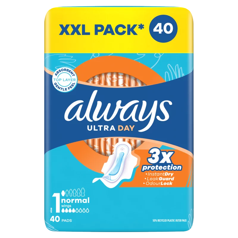 Always Ultra Day Normal Egészségügyi Betét (1-es Méret) Szárnyas Betét x 40]