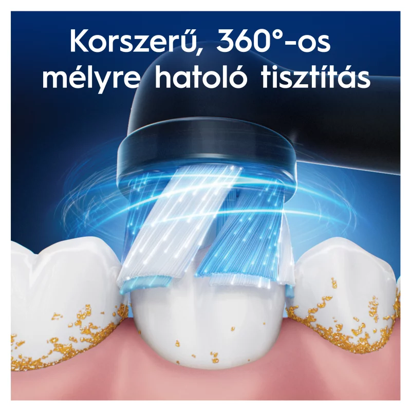Oral-B iO Series Ultimate Clean, Fekete, Eredeti Fogkefefej, CrissCross Sörték, 4