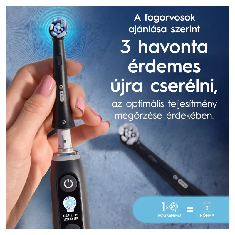 Oral-B iO Series Ultimate Clean, Fekete, Eredeti Fogkefefej, CrissCross Sörték, 4