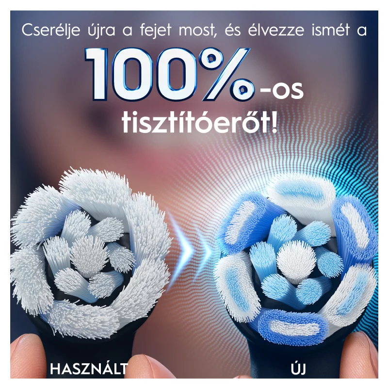 Oral-B iO Series Ultimate Clean, Fekete, Eredeti Fogkefefej, CrissCross Sörték, 4