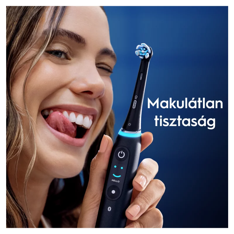 Oral-B iO Series Ultimate Clean, Fekete, Eredeti Fogkefefej, CrissCross Sörték, 4